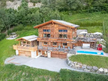 Chalet V mit Lift und Pool, Maison 12 personnes à La Tzoumaz - Photo 2