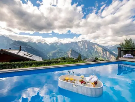 Chalet V mit Lift und Pool, Maison 12 personnes à La Tzoumaz - Photo 4