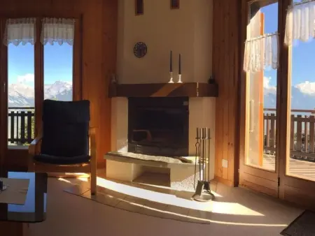 Fewo mit Blick auf die Berge, Appartement 4 personnes à Veysonnaz - Photo 12