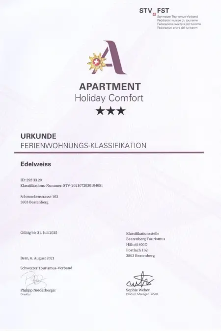 Wohnung Edelweiss direkt in 4 Sterne Hotel, Appartement 4 personnes à Beatenberg - Photo 37