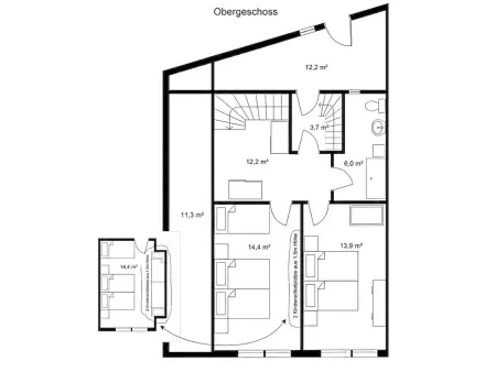 Engi, Appartement 7 personnes à Hasliberg - Photo 15