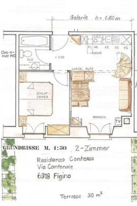 Residenza Contessa, Appartement 2 personnes à Lugano - Photo 4