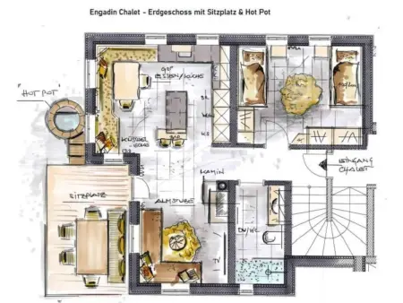 Engadin Chalet, Maison 6 personnes à Bever - Photo 34