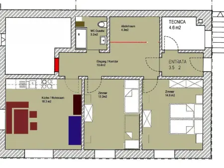 Chesa Urezza, Appartement 4 personnes à Samedan - Photo 17