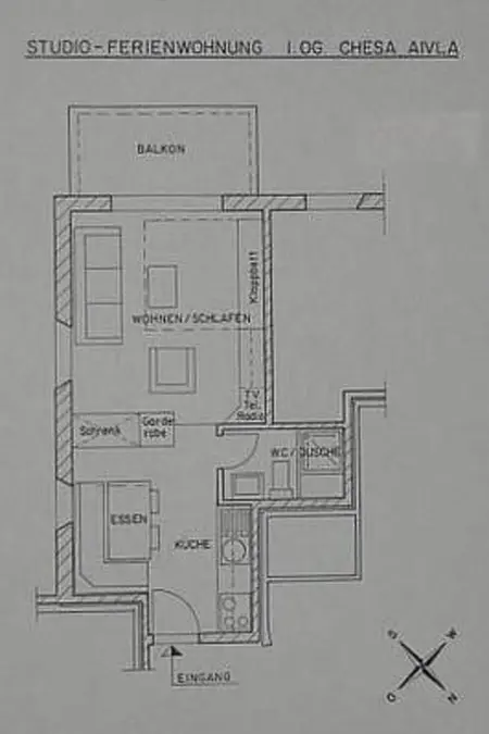 Celerina Chesa Aivla, Appartement 2 personnes à Celerina - Photo 6