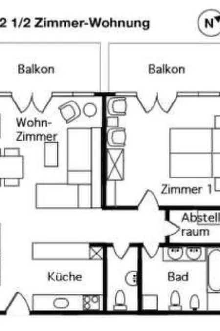 Ferienpark Tulai Kamm, 1 - 4 Personen, Appartement 4 personnes à Scuol - Photo 14
