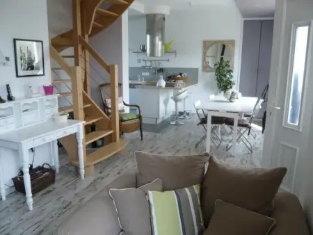 Charmantes Steinhaus in der Nähe des Meeres, Maison 2 personnes à Portbail - Photo 3