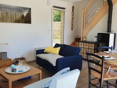 Charmantes Holzhaus in einer grünen Umgebung, Maison 2 personnes à Portbail - Photo 9