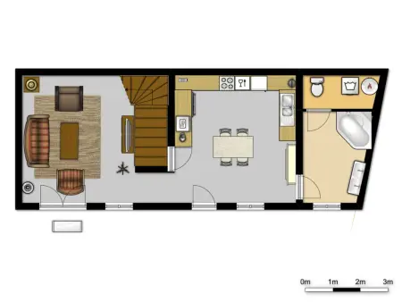 in Vesly mit Beheiztem gemeinsamem Pool, Maison 4 personnes à Bretteville sur Ay - Photo 15
