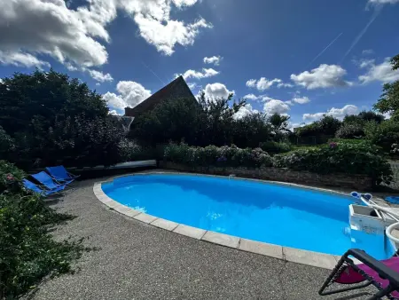 Longère mit Pool, Maison 9 personnes à La Croix Avranchin - Photo 11