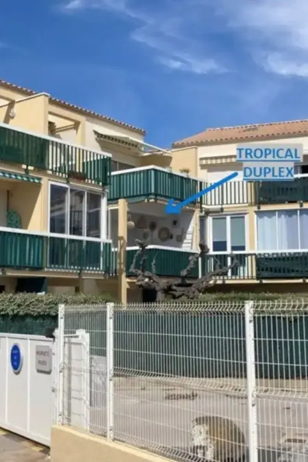 Seaside Tropical Duplex mit Pool, Appartement 6 personnes à Frontignan - Photo 17