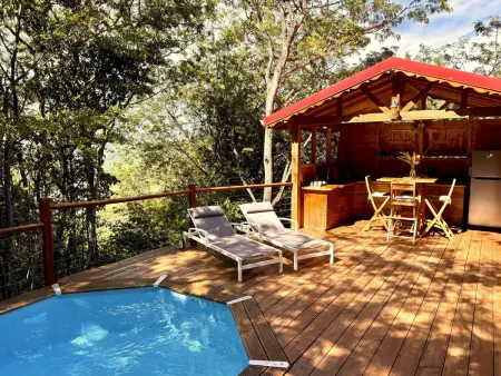 Jungle Lodge Privater Swimmingpool, Appartement 3 personnes à Deshaies - Photo 10