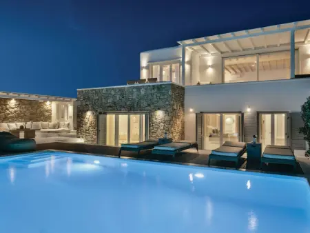 Villa Serene zu Fuß zu 4 Stränden, Maison 10 personnes à Mykonos City - Photo 2