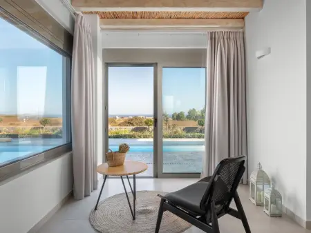 Villa Pounentis auf einem Hügel in Lachania, Maison 8 personnes à Gennadi - Photo 5