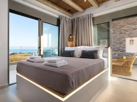 Villa Pounentis auf einem Hügel in Lachania, Maison 8 personnes à Gennadi - Photo 15