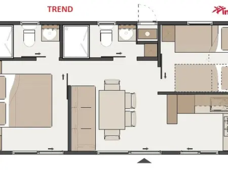 Mobilheim für 4 Erwachsene und 2 Kinder, Appartement 4 personnes à Novi Vinodolski Klenovica - Photo 7