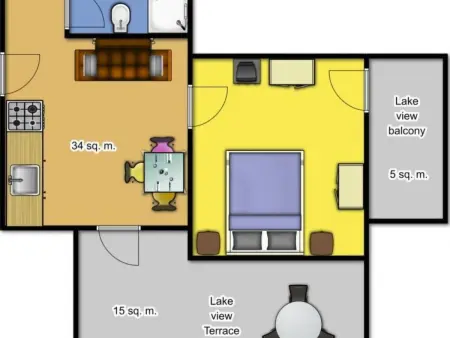 Wohnung in Solarolo mit privatem Parkplatz, Appartement 3 personnes à Manerba - Photo 31