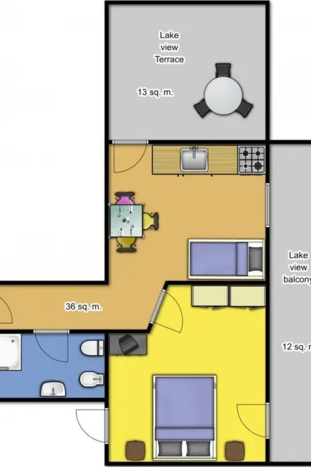Wohnung in Solarolo mit privatem Parkplatz, Appartement 3 personnes à Manerba - Photo 26