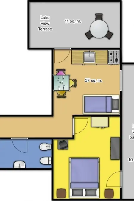Wohnung in Solarolo mit privatem Parkplatz, Appartement 3 personnes à Manerba - Photo 29