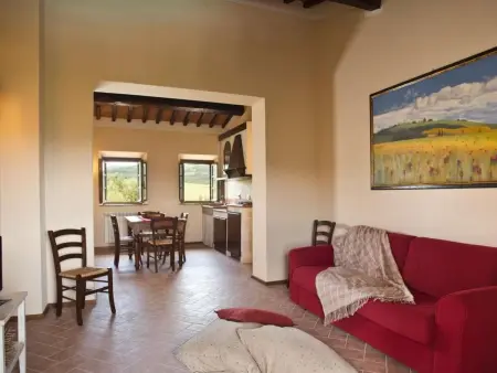 Biancospino' Wohnung mit Schwimmbad, Appartement 4 personnes à Volterra - Photo 3