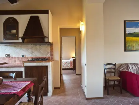 Biancospino' Wohnung mit Schwimmbad, Appartement 4 personnes à Volterra - Photo 5