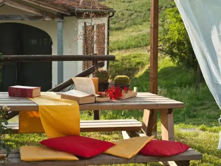 Biancospino' Wohnung mit Schwimmbad, Appartement 4 personnes à Volterra - Photo 6