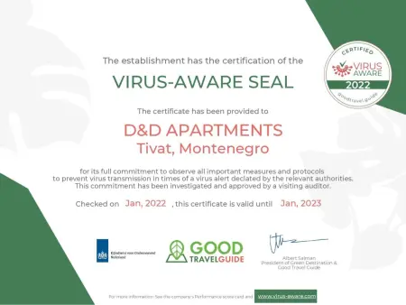 Wohnung  D und D Wohnungen Tivat, Appartement 4 personnes à Tivat - Photo 14