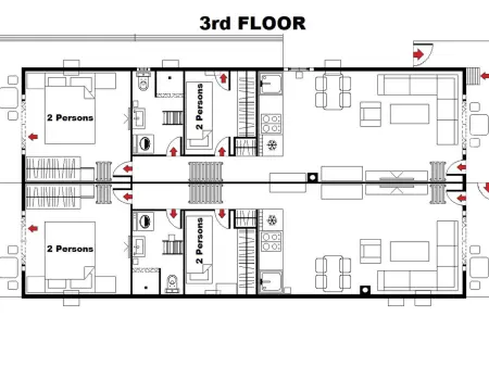 Wohnung mit Dachterrasse, Appartement 4 personnes à Tivat - Photo 11