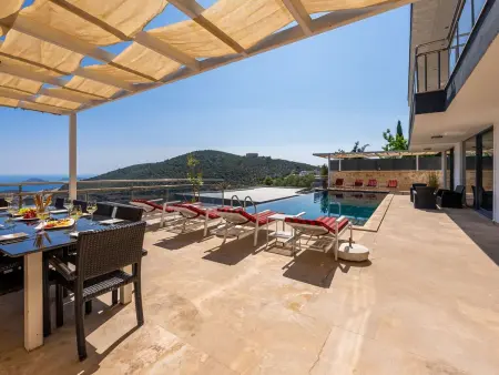 Villa mit Traum-Meerblick für 12 Personen, Maison 12 personnes à Kalkan - Photo 4