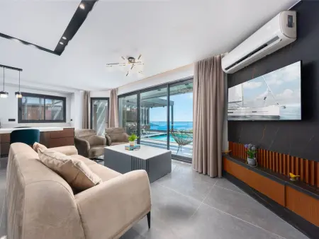 Designervilla mit Sauna Hamam Meerblick, Maison 8 personnes à Kalkan - Photo 33