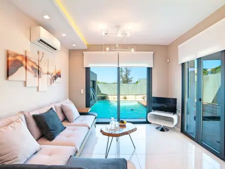 Perla Nera Villa mit privatem beheiztem Pool, Maison 6 personnes à Georgioupoli - Photo 7