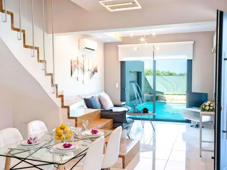 Perla Nera Villa mit privatem beheiztem Pool, Maison 6 personnes à Georgioupoli - Photo 9