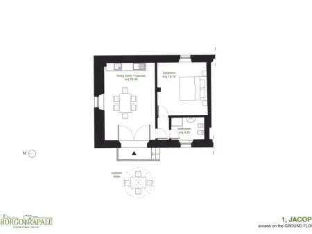 Jacopo' Wohnung mit Gemeinschaftspool, Appartement 5 personnes à Bucine - Photo 6