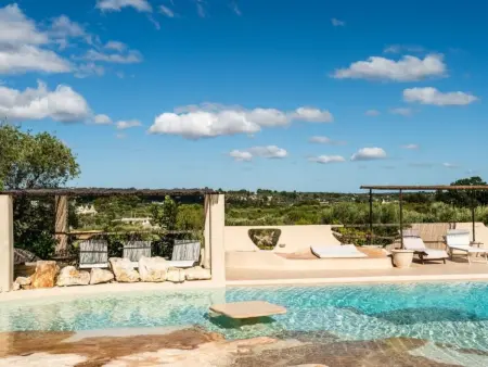 Schönes Steinhaus mit Pool und Panoramablick, Maison 14 personnes à Ostuni - Photo 23