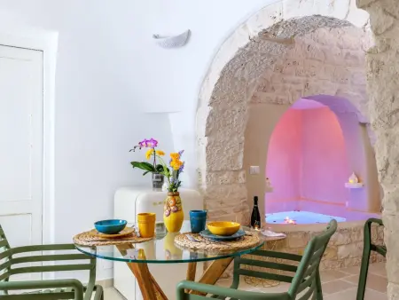Rundes Steinhaus 'Palmento' mit Schwimmbad, Appartement 2 personnes à Martina Franca - Photo 1