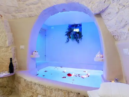 Rundes Steinhaus 'Palmento' mit Schwimmbad, Appartement 2 personnes à Martina Franca - Photo 2