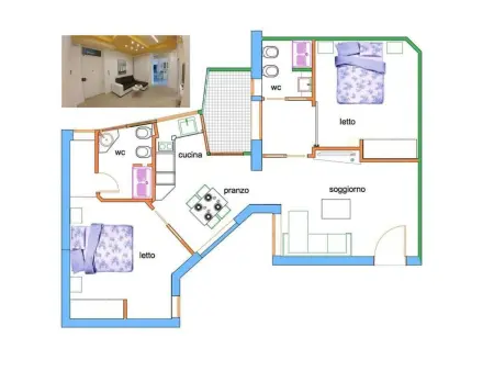 Moderne Wohnung in Palermo, Appartement 6 personnes à Palermo - Photo 22