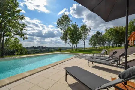 Maison Wallon, Villa pour 10 avec piscine et vue sur le château - Photo 13