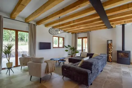 Maison Wallon, Villa pour 10 avec piscine et vue sur le château - Photo 17