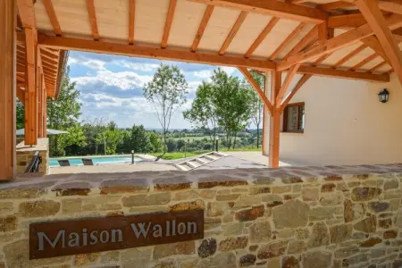 Maison Wallon, Villa pour 10 avec piscine et vue sur le château - Photo 38
