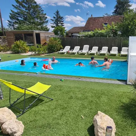 Villa avec piscine privée à Mosnes, 300 m², Villa 15 personnes à Mosnes - Photo 63