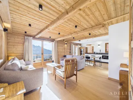 Superbe appartement skis aux pieds 80m², WIFI, parking, 8 pers - Photo 2