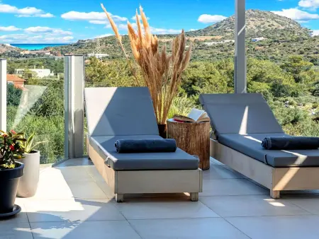 Olivengrüne Villa mit privatem beheiztem Pool, Maison 8 personnes à Agios Nikolaos (Crete) - Photo 20