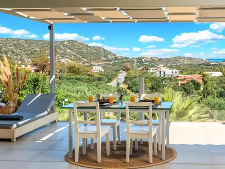 Olivengrüne Villa mit privatem beheiztem Pool, Maison 8 personnes à Agios Nikolaos (Crete) - Photo 23