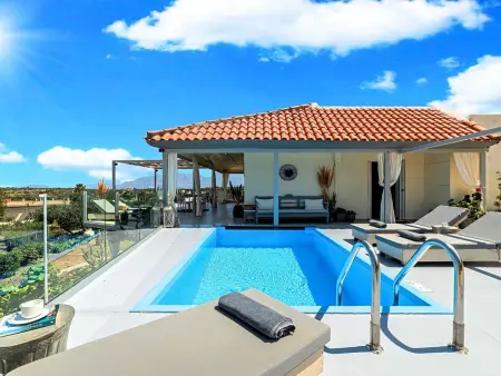 Olivengrüne Villa mit privatem beheiztem Pool, Maison 8 personnes à Agios Nikolaos (Crete) - Photo 26