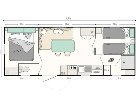 Camping Papillon Bouillon - Comfort 235, Maison 4 personnes à Bouillon - Photo 12