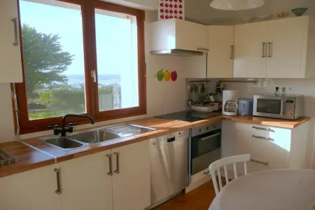 Ferienhaus mit 180° Panorama Meerblick Lampaul-Plouarzel, Retraite panoramique avec vue sur mer en Bretagne - Photo 3