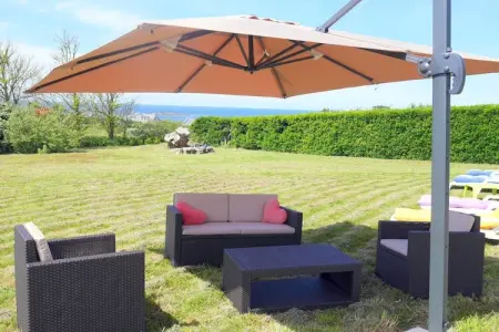 Ferienhaus mit 180° Panorama Meerblick Lampaul-Plouarzel, Retraite panoramique avec vue sur mer en Bretagne - Photo 5