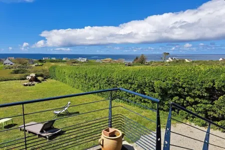 Ferienhaus mit 180° Panorama Meerblick Lampaul-Plouarzel, Retraite panoramique avec vue sur mer en Bretagne - Photo 6