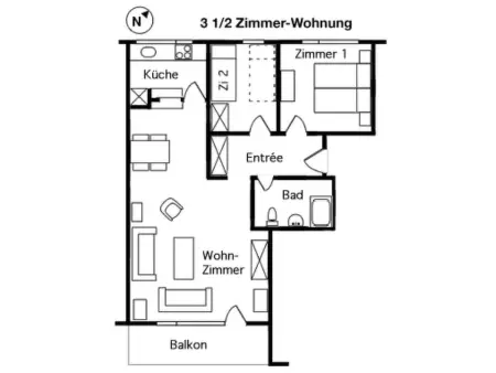 Brentsch Park, (Scuol), Appartement 4 personnes à Scuol - Photo 12